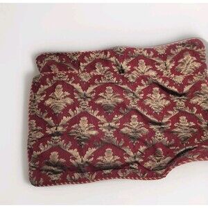 2 Luxury Christmas King Size Pillow Shams Hollywood Regency Red And Gold Holiday